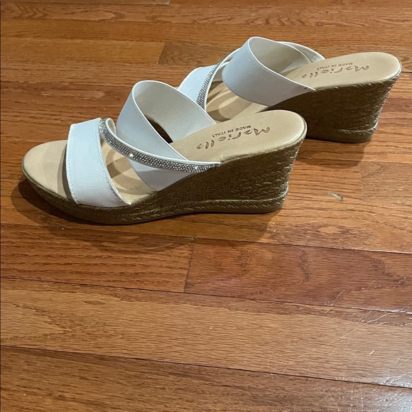 MARELLA White and Silver Women's Sandals size 7 - Picture 3 of 6